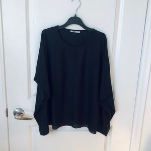 Zara Black Tunic top